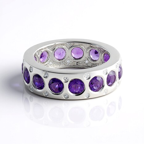 Anello in argento con Ametista Siberiana (de Melo Essence)