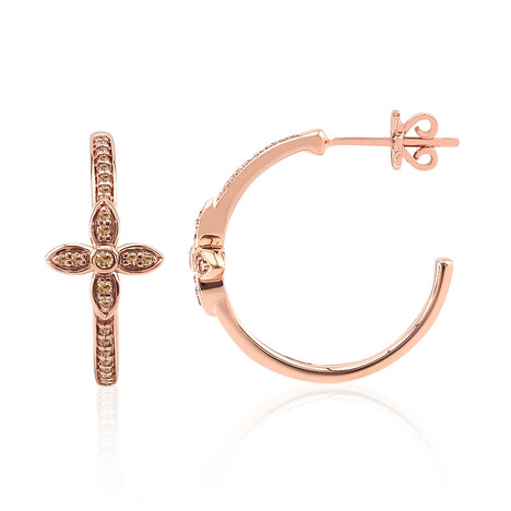 SI1 Argyle-Rose de France-Brillant-Goldohrringe (Annette)