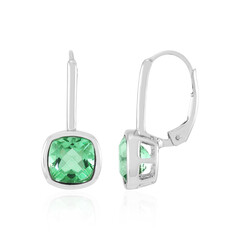 Boucles d'oreilles en argent et Quartz vert émeraude