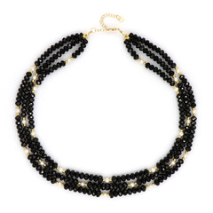 Collar en plata con Espinela negra