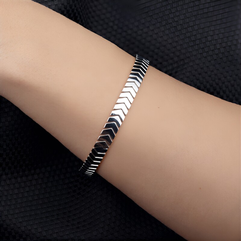 Bracelet et Hématite argentée