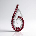 Ciondolo in argento con Spinello Rosso (de Melo Essence)