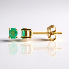 Orecchini in argento con Smeraldo Zambia