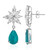 Zilveren oorbellen met Blauwgroene kwartskristallen