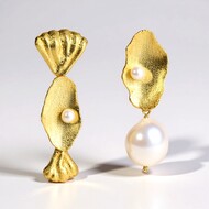 Pendientes en plata con Perla blanca Freshwater