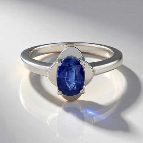 Anello in argento con Cianite del Nepal
