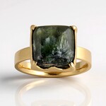 Anello in argento con Serafinite (Bali Barong)