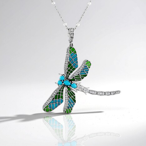 Collana in argento con Turchese Sleeping Beauty (Dallas Prince Designs)