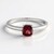 Anello in argento con Granato Mozambico