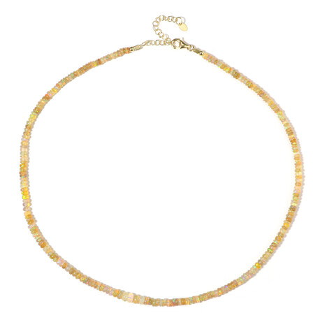 Zilveren halsketting met Welo-opalen