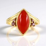 Anello in argento con Corniola (KM by Juwelo)