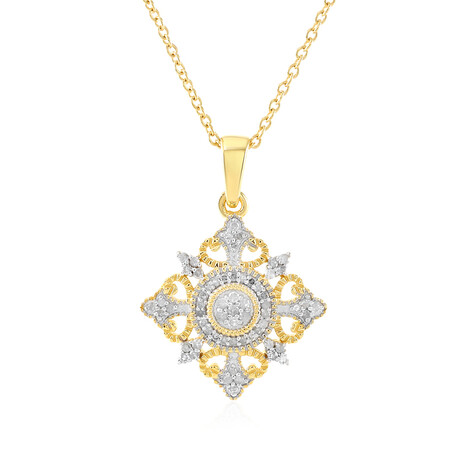 I2 (J) Diamant-Silberhalskette