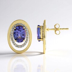 Orecchini in oro con Tanzanite AAA (de Melo Gold)