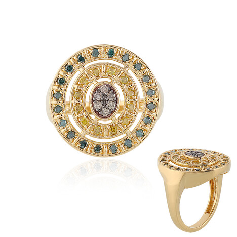 I2 Brillant-Silberring