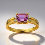 Bague en or et Diaspora rose (AMAYANI)