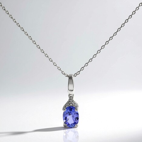 Collana in oro con Tanzanite AAA