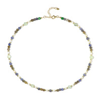 Collana in argento con Prehnite (Riya)