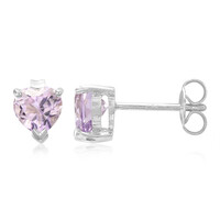 Rose de France Amethyst Silver Earrings