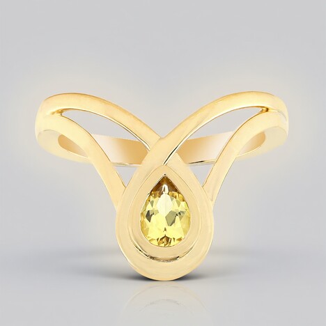 Anello in oro con Berillo Dorato Australiano