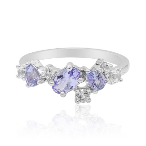Anillo en plata con Tanzanita