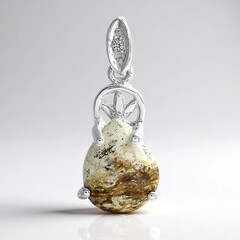 Ciondolo in argento con Magnesite