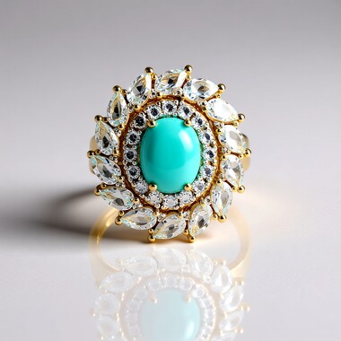 Anillo en plata con Turquesa