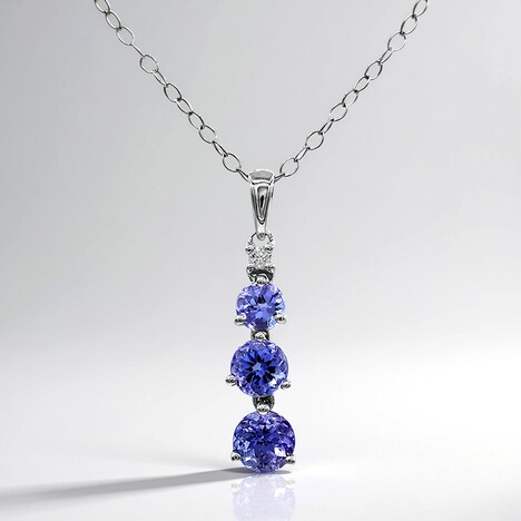 Collier en or et Tanzanite AAA