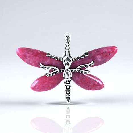 Ciondolo in argento con Rodonite (Desert Chic)