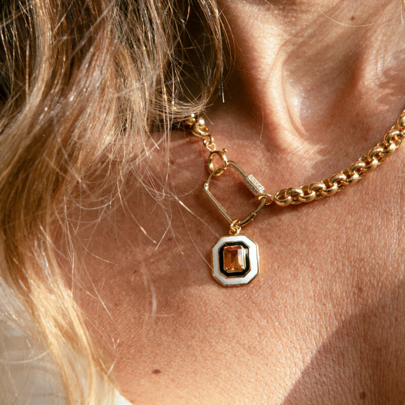 Colgante en plata con Citrino de Madeira (M de Luca)