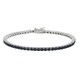 Black Sapphire Silver Bracelet