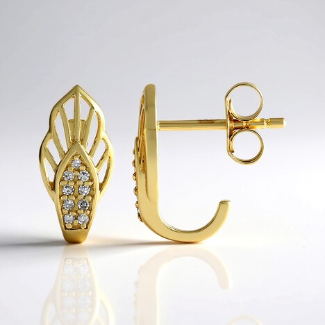 Orecchini in oro con Diamante I2 (H) (Ornaments by de Melo)