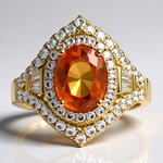Anello in oro con Granato Mandarino (CIRARI)