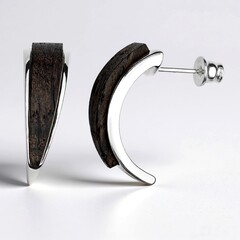 Orecchini in argento con Quercia Nera