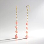 Boucles d'oreilles en argent et Opale rose (de Melo Essence)
