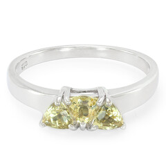 Anillo en plata con Berilo del Amazonas