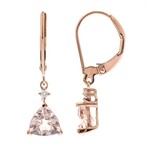 Pendientes en oro con Morganita AAA