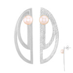Pendientes en plata con Perla naranja Freshwater (TPC)