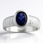 Anello in argento con Iolite del Madagascar (de Melo)