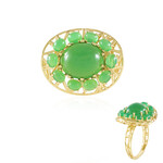 Chrysopras-Silberring (Ornaments by de Melo)