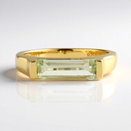 Grüner Amethyst-Silberring