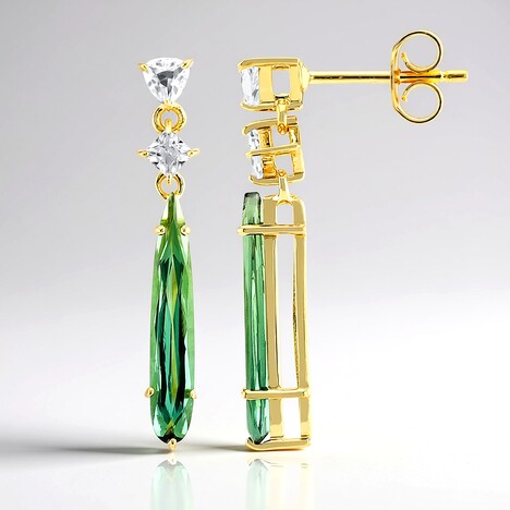 Boucles d'oreilles en argent et Indicolite (Adela Silber)
