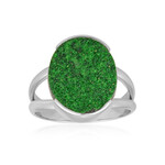 Bague en argent et Uvarovite (Bali Barong)