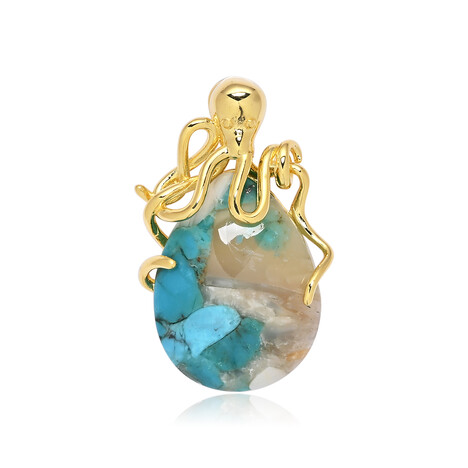 Türkis-Mosaik-Silberanhänger