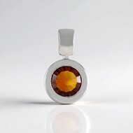 Zilveren hanger met een Madeira citrien (MONOSONO COLLECTION)