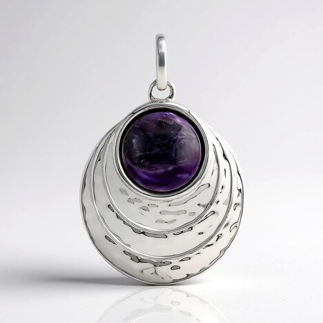 Ciondolo in argento con Charoite