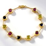 Bracelet en argent et Saphir rose de Madagascar (de Melo)