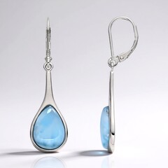 Orecchini in argento con Larimar