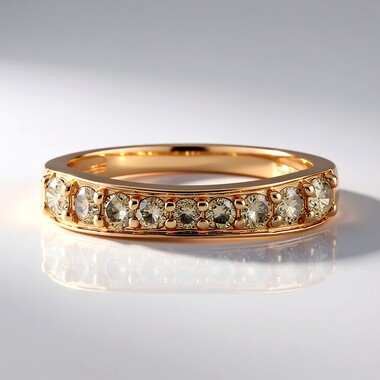 Anello in oro con Diamante Champagne I2 (KM by Juwelo)