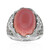 Zilveren ring met een roze opaal (Annette classic)