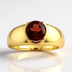 Anello in argento con Granato Mozambico